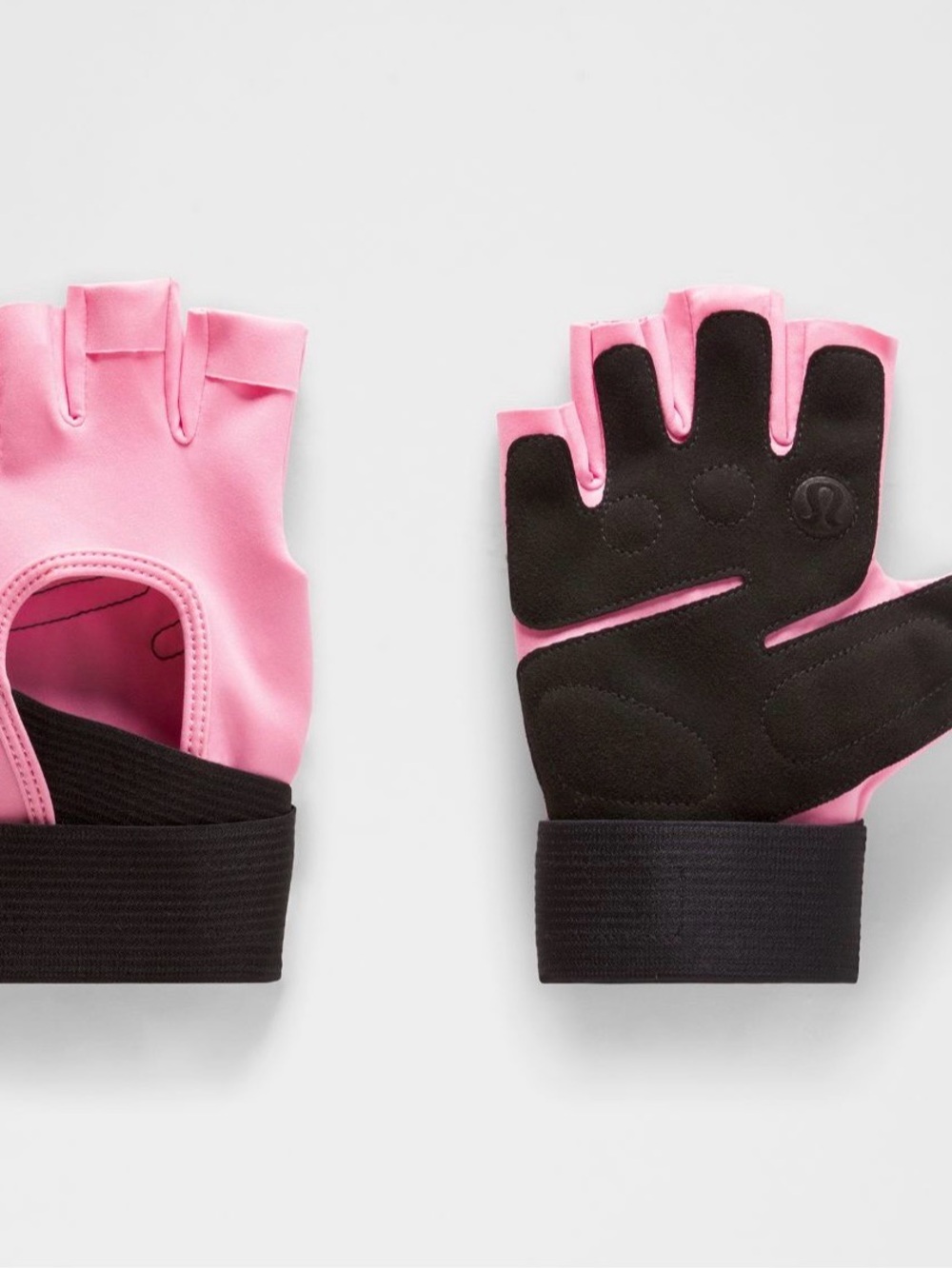 Lululemon Pink and Black Workout Gloves small